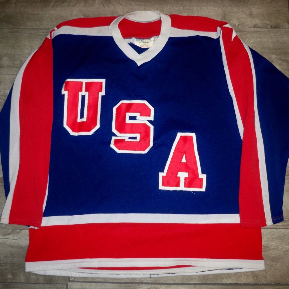 Vintage Cooper Team USA Olympics Miracle on Ice Hockey #9 Neal Broten Jersey